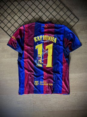 Camisa Barcelona Home 2026/27 Jogador - Raphinha 11 Homem aranha - Pronta entrega