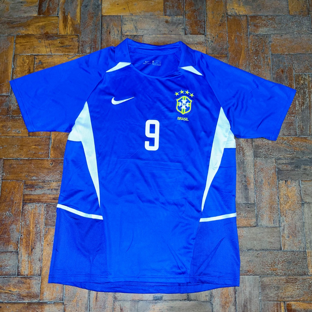 Camisa Brasil Away Retrô - 2002 Ronaldo Fenômeno - Pronta entrega