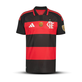 Camisa Flamengo Home 2026 - Versão Jogador com Patch Libertadores e Brasileiro