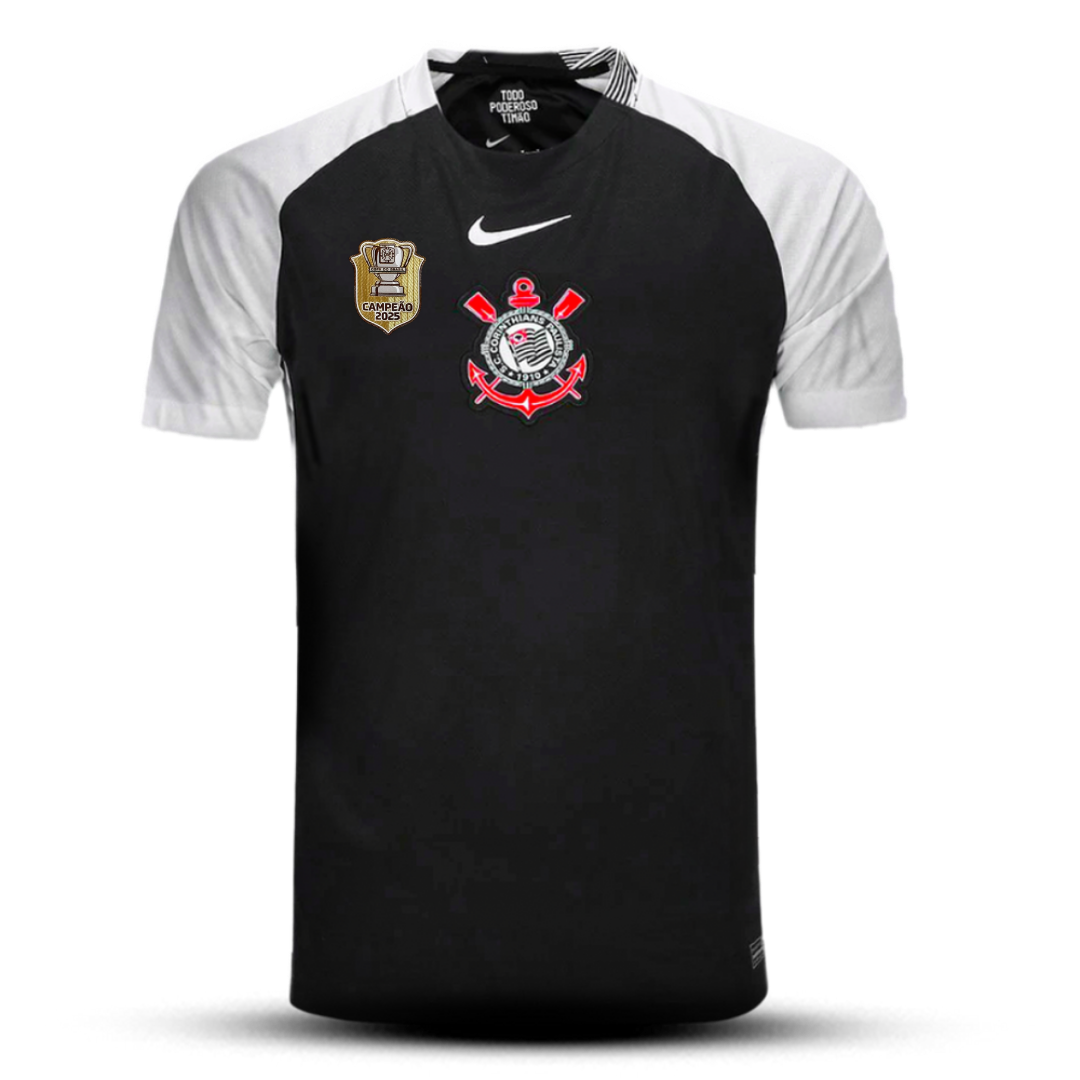 Camisa do Corinthians Away - 2025/26 com Patch de Campeão Copa do Brasil