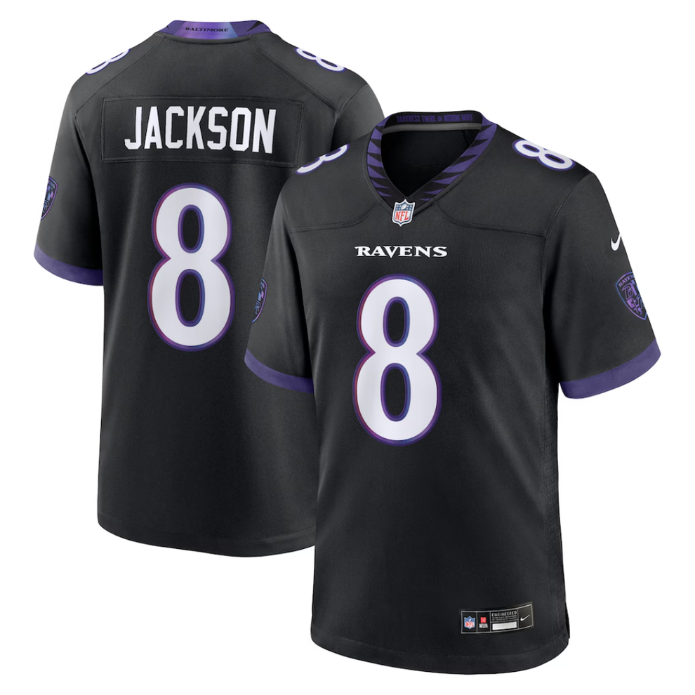 Camisa NFL Baltimore Ravens Vapor Limited Black Alternate 2026 - Lamar Jackson