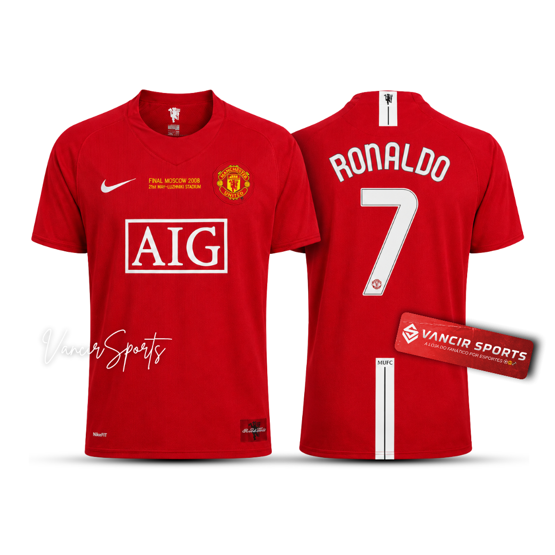 Camisa Manchester United Retrô 2008 - Ronaldo 7  - Pronta entrega