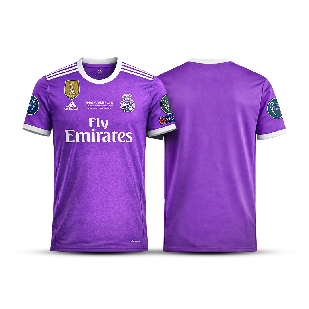 Camisa Retrô Real Madrid Away 2016/17 + Patches