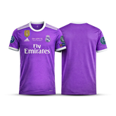 Camisa Retrô Real Madrid Away 2016/17 + Patches