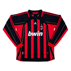 Camisa Milan Home 2006/07  Retrô Manga Longa