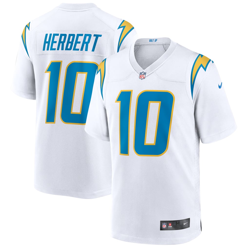 Camisa NFL Justin Herbert branca Los Angeles Chargers - Pronta entrega