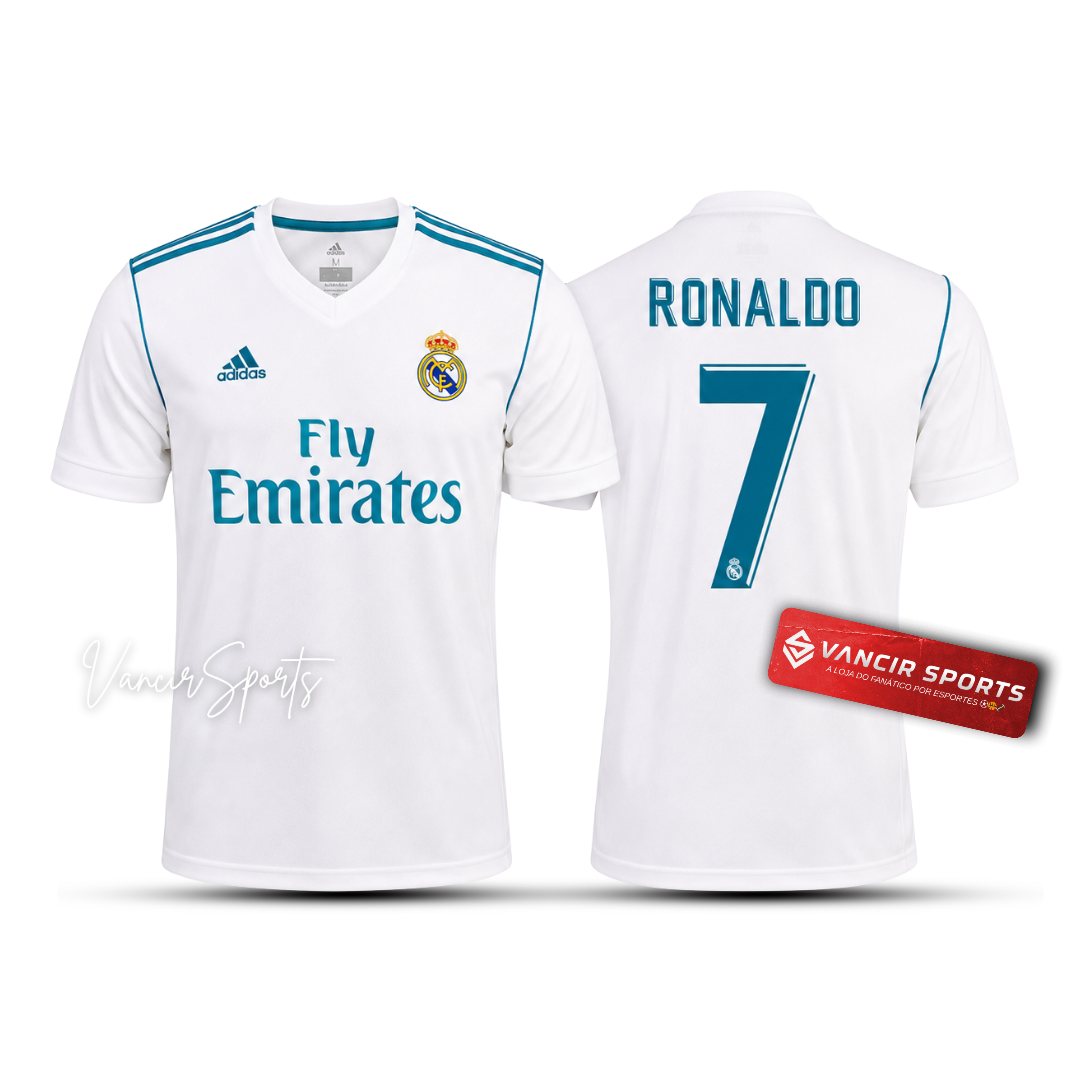 Camisa Real Madrid Retrô 2017 - Ronaldo 7 - Pronta entrega