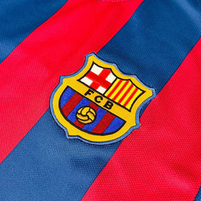 Camisa Barcelona Home 2007/08 Retrô Manga Longa