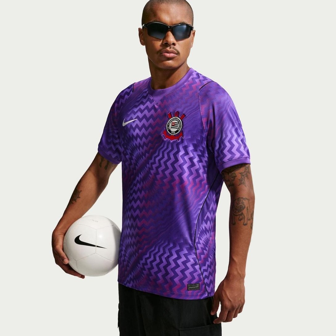 Camisa Corinthians Goleiro 2026 Roxo e Preto