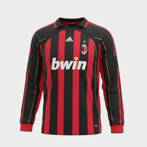 Camisa Milan Home 2006/07  Retrô Manga Longa