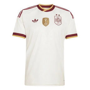 Camisa Espanha Away 2026 Torcedor Masculino - 2 estrelas + Patch Campeã da Copa do Mundo