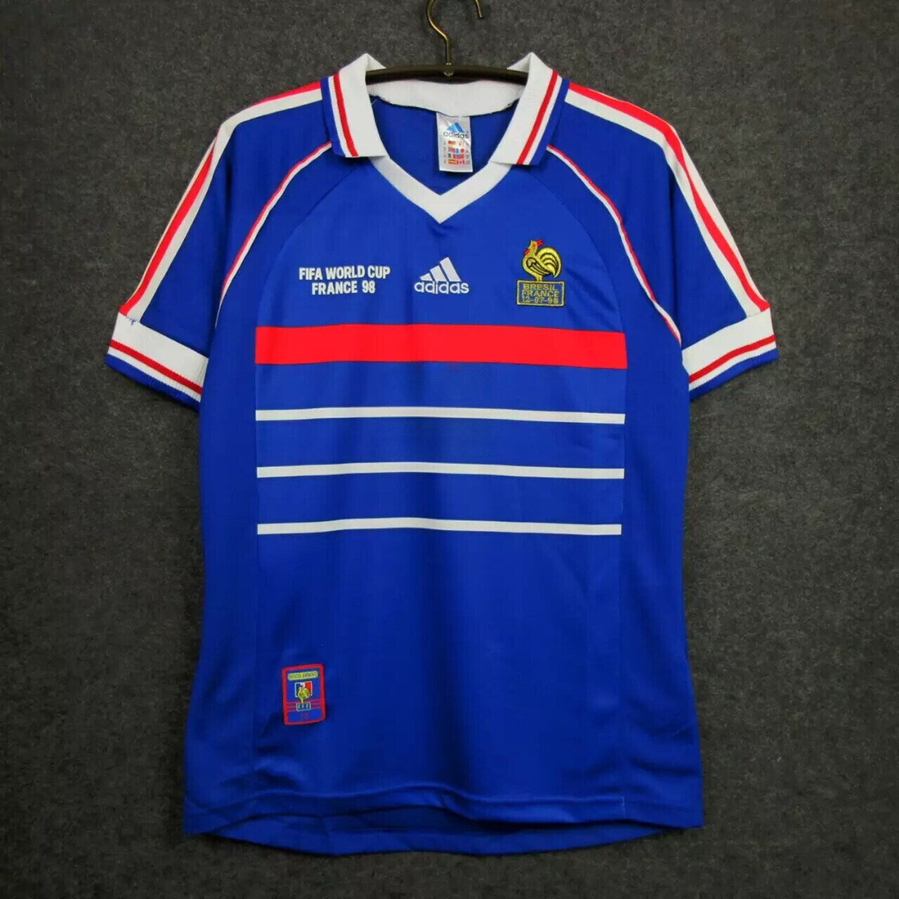 Camisa França Home Retrô 1998 - Zidane - Pronta entrega