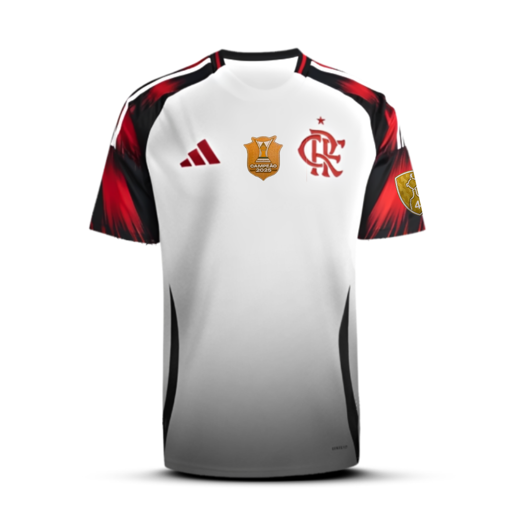 Camisa do Flamengo Away - 2025/26 + Patchs Libertadores e Brasileiro