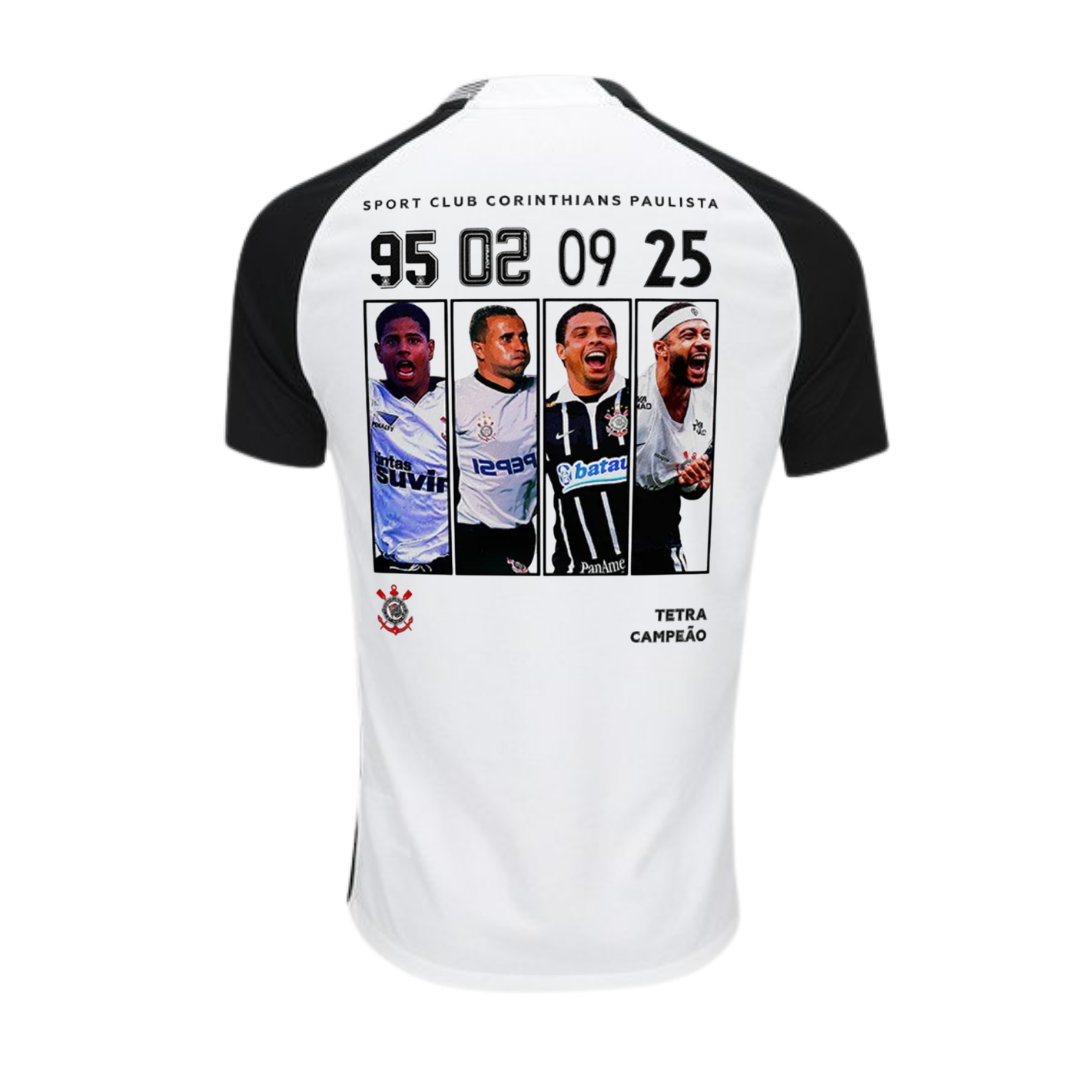 Camisa Corinthians Home 2025/26 - Personalização Tetracampeão