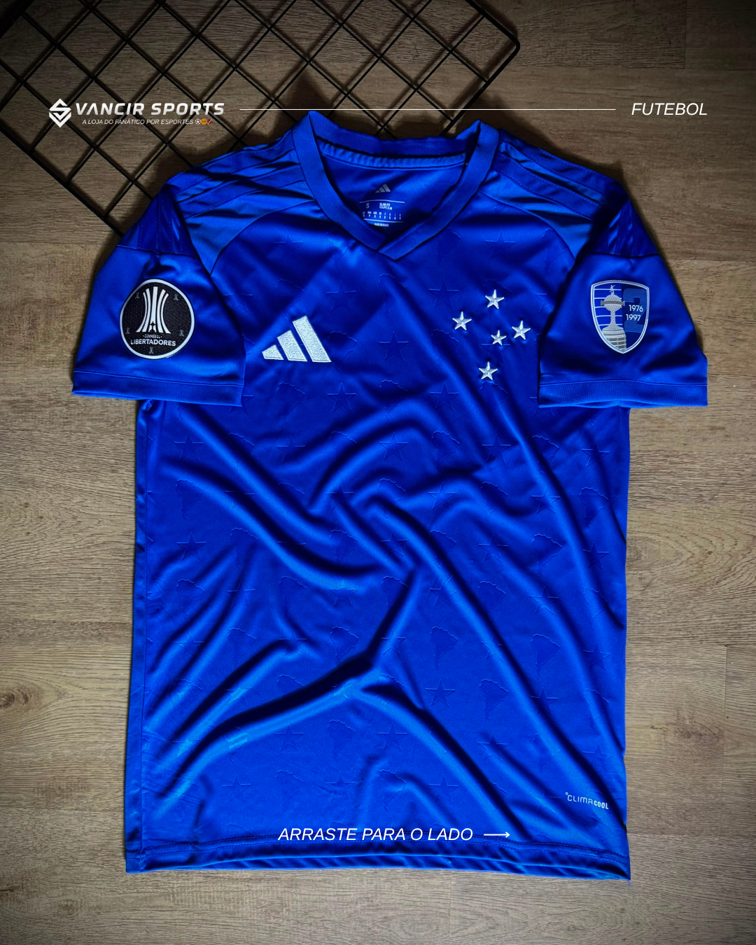 Camisa do Cruzeiro Home 2026 + Kit Patch Libertadores - Pronta entrega