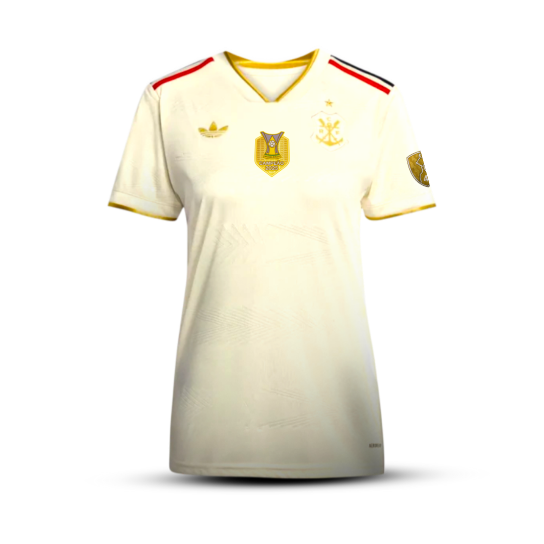 Camisa do Flamengo Feminina Third - 2025/2026 + Patchs Libertadores e Brasileiro