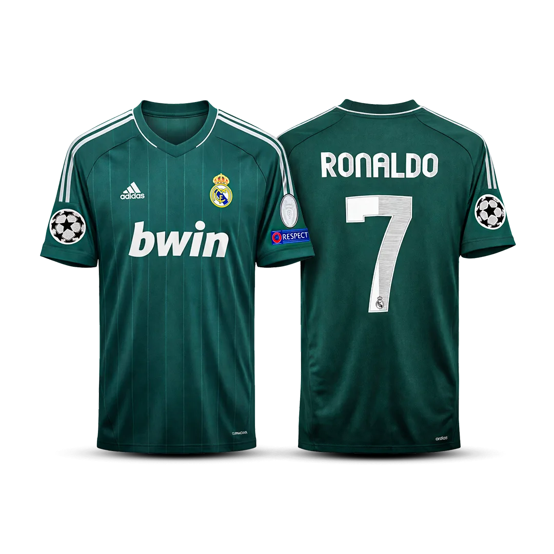 Camisa Retrô Real Madrid Away 2012/13 + Patches Ronaldo 7